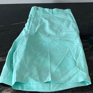 Peter Millar Light Green Flat Front Shorts